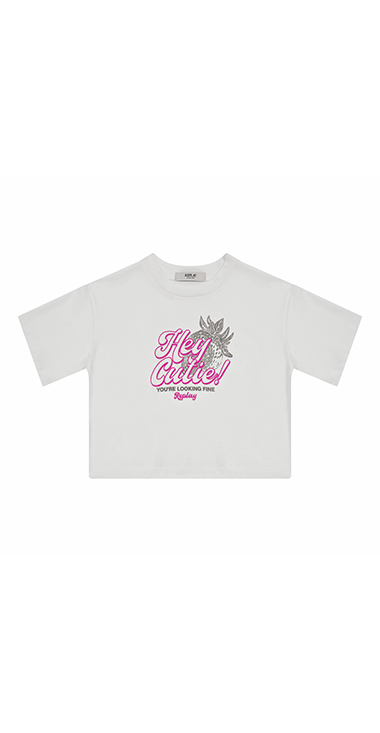 ロゴプリント クロップドTシャツ